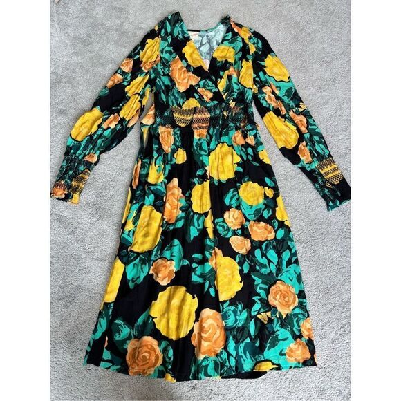 NWOT Plenty by Tracy Reese Floral Tie Back Midi Dress, Small $220 - Picture 4 of 10